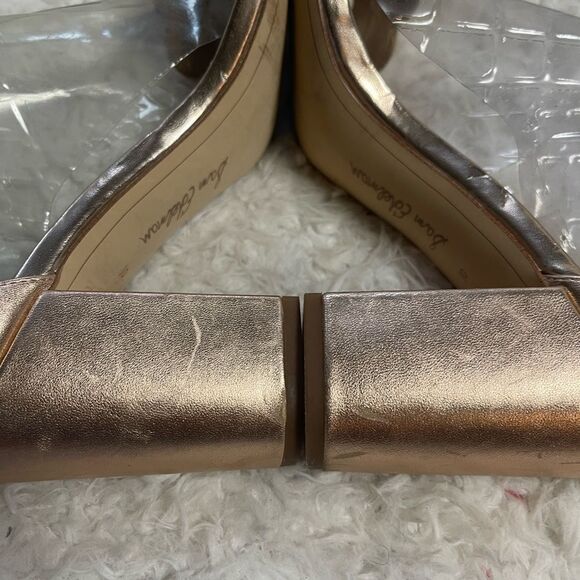 Sam Edelman Odile leather Rose gold Block Heels ankle strap Sandals size 10M - Picture 12 of 13